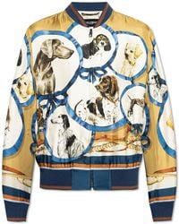 Dolce & Gabbana - Silk Bomber Jacket - Lyst