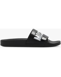 Moschino Slides With Logo - White