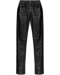 Versace - Leather Trousers - Lyst