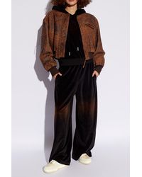 Acne Studios - Velour Trousers With Logo, - Lyst