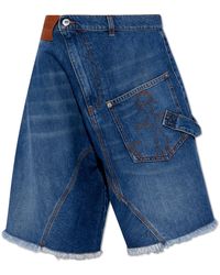 JW Anderson - Denim Shorts With Logo, - Lyst
