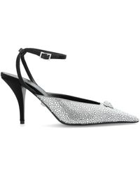 Versace - Heeled Shoes With Shimmering Sequins, - Lyst