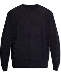 Emporio Armani - Monogrammed Sweater, - Lyst