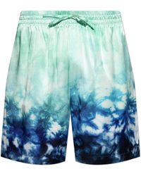 CASABLANCA - Silk Shorts With Pocket - Lyst