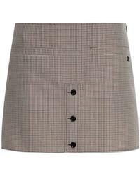 Courreges - Short Skirt With Houndstooth Pattern - Lyst