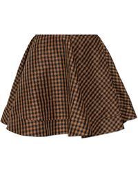 Ganni - Plaid Pattern Skirt - Lyst