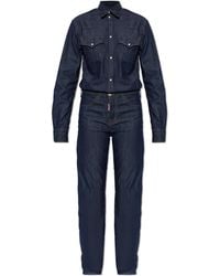 DSquared² - Denim Jumpsuit With Long Sleeves - Lyst