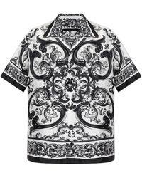 Dolce & Gabbana - Silk Short-Sleeve Shirt - Lyst