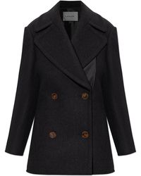 Lanvin - Short Double-Breasted Coat - Lyst