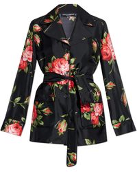 Dolce & Gabbana - Silk Shirt With A Belt - Lyst