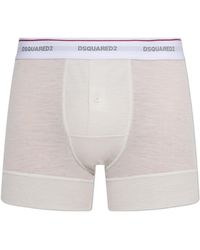 DSquared² - Wool Boxer Shorts With Logo - Lyst