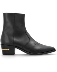 Amiri - Leather Heeled Ankle Boots 'Ma Pointy' - Lyst