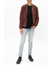 AllSaints - 'Kemble' Suede Bomber Jacket - Lyst