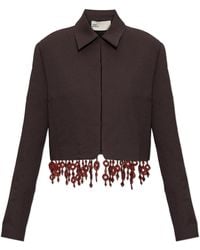 Tory Burch - Blazer With Decoratively Finished Hem - Lyst