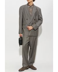Giorgio Armani - Shirt With A Herringbone Pattern - Lyst