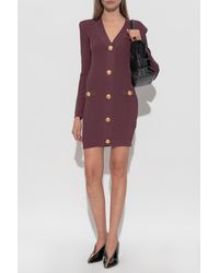 Balmain - Dress With Decorative Buttons - Lyst