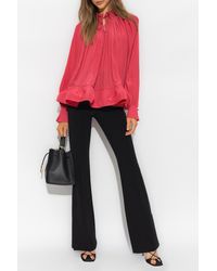Lanvin - Top With Ruffle Trim - Lyst