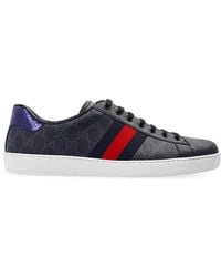 Gucci - New Ace gg-pattern Canvas Low-top Trainers - Lyst