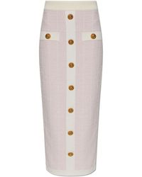 Balmain - Skirt With Lurex Thread - Lyst