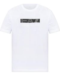 EA7 - T-Shirt With Printed Logo - Lyst