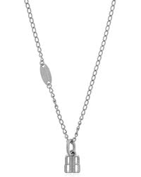 Balenciaga - Necklace With A Pendant Adorned With Sparkling Crystals - Lyst