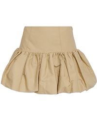 Ganni - Short Skirt With Ruching - Lyst