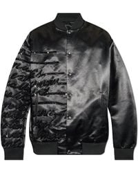 Balmain - Bomber Jacket With Shimmering Appliqués - Lyst