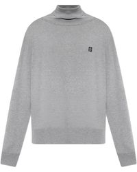 Balmain - Turtleneck With Logo - Lyst