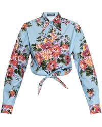 Dolce & Gabbana - Shirt With Floral Motif - Lyst