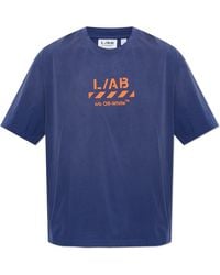 LAB C.O. OFF WHITE - T-Shirt With Printed Logo - Lyst