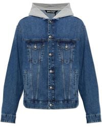 Palm Angels - Denim Jacket With A 'Vintage' Effect - Lyst