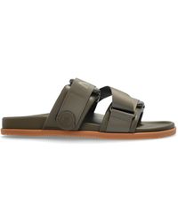 Moncler - Leather Slides - Lyst