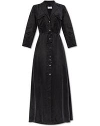 Ganni - Dress With A Waist Belt - Lyst