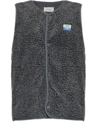 American Vintage - Furry Vest With Logo Patch - Lyst