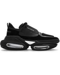 Balmain - B-bold Neoprene & Calfskin Sneaker In Black - Lyst