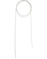 AllSaints - Necklace With Glass Pearls - Lyst