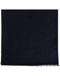 Ferragamo - Cashmere Scarf With Embroidered Logo - Lyst