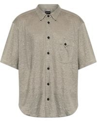 Giorgio Armani - Linen Shirt With Pocket - Lyst