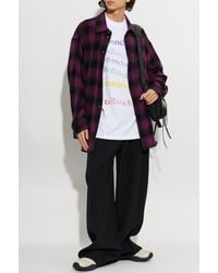 Balenciaga - Wool Shirt With A Check Pattern - Lyst