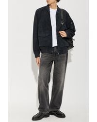 AllSaints - 'Rokko' Suede Bomber Jacket - Lyst