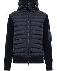 Moncler - Cardigan With Quilted Front - Lyst