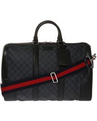 Gucci 'GG Supreme' Canvas Holdall - Black