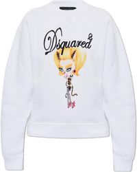 DSquared² - Sweatshirt With Print And Appliqués - Lyst