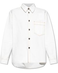 Givenchy - Denim Shirt With Topstitching - Lyst