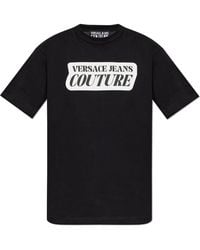Versace Jeans Couture - T-Shirt With Printed Logo - Lyst
