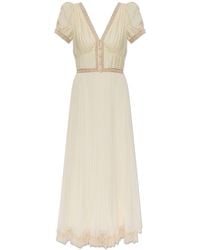 Self-Portrait - Dress With Lace Inserts - Lyst
