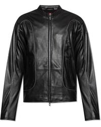 DIESEL - Leather Jacket 'L-Krixy' - Lyst