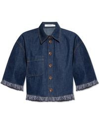 Zimmermann - Denim Shirt With Fringes - Lyst
