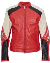 DIESEL - Leather Jacket 'L-Ahti' - Lyst