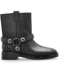 Kate Spade - Leather Ankle Boots With Appliqués - Lyst